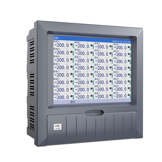 33474蒙特卡罗MIK-R8000D 1-40路 10.4英寸 彩屏 无纸记录仪 USB